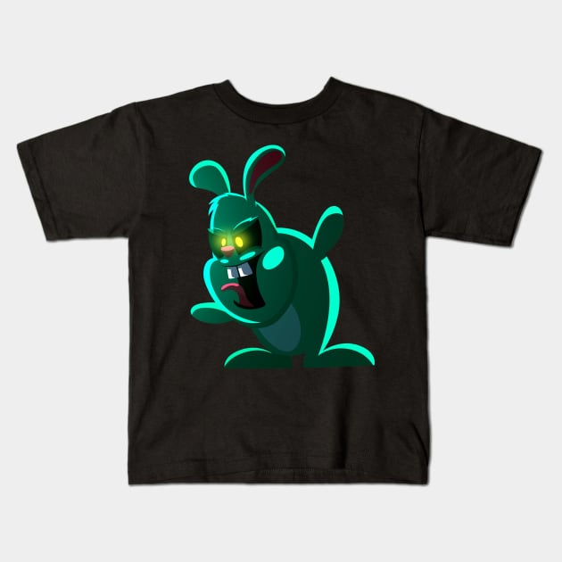 Evil Bunny Kids T-Shirt by LAckas